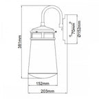 KL-LYNDON2-M-AZ Lyndon 1 Light Outdoor Medium Wall Lantern Architectural Bronze