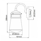 KL-LYNDON2-S-AZ Lyndon 1 Light Outdoor Small Wall Lantern Architectural Bronze (S)