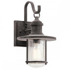 KL-RIVERWOOD2-M Riverwood 1 Light Outdoor Medium Wall Lantern Weathered Zinc