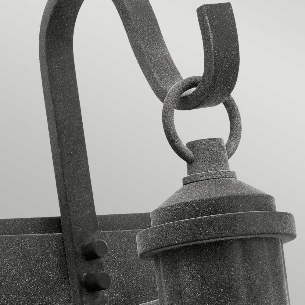 KL-RIVERWOOD2-M Riverwood 1 Light Outdoor Medium Wall Lantern Weathered Zinc