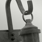 KL-RIVERWOOD2-M Riverwood 1 Light Outdoor Medium Wall Lantern Weathered Zinc