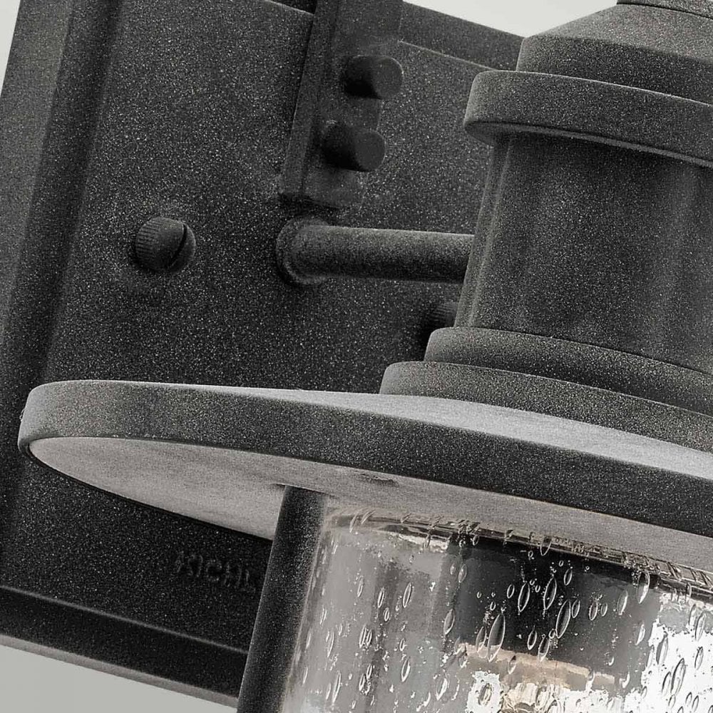 KL-RIVERWOOD2-M Riverwood 1 Light Outdoor Medium Wall Lantern Weathered Zinc