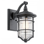KL-ROYAL-MARINE2-S Royal Marine 1 Light Outdoor Small Wall Lantern Distressed Black
