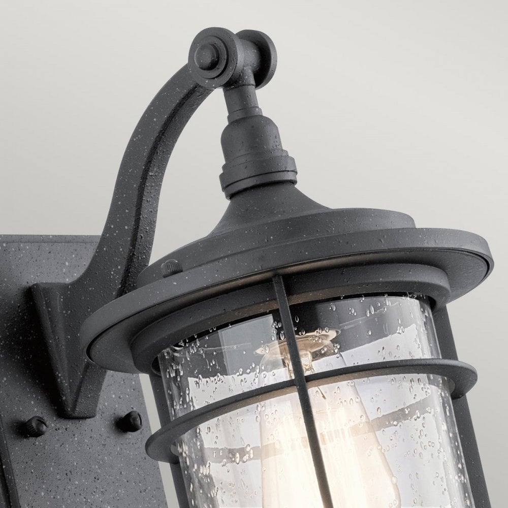 KL-ROYAL-MARINE2-S Royal Marine 1 Light Outdoor Small Wall Lantern Distressed Black