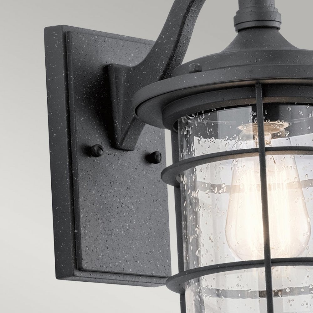 KL-ROYAL-MARINE2-S Royal Marine 1 Light Outdoor Small Wall Lantern Distressed Black