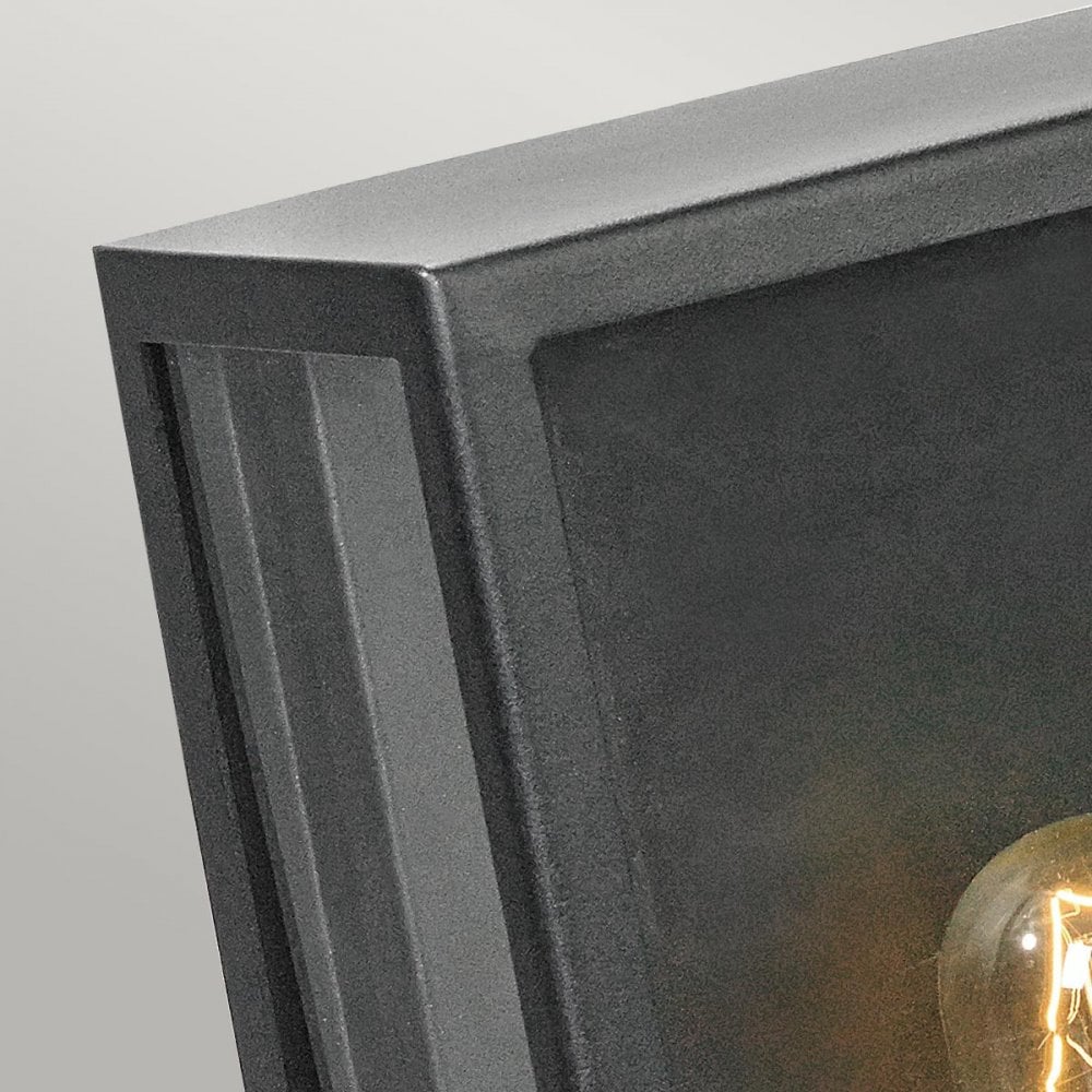 LOFOTEN7-BLK Lofoten 1 Light Outdoor Wall Half Lantern Black