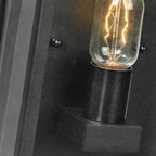 LOFOTEN7-BLK Lofoten 1 Light Outdoor Wall Half Lantern Black