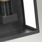 LOFOTEN7-BLK Lofoten 1 Light Outdoor Wall Half Lantern Black