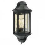 M8-2-MINI-BLACK Malaga Mini 1 Light Outdoor Wall Lantern Black