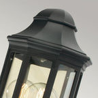 M8-2-MINI-BLACK Malaga Mini 1 Light Outdoor Wall Lantern Black