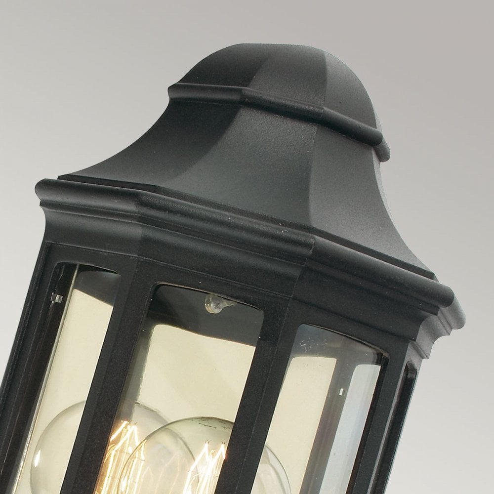 M8-2-MINI-BLACK Malaga Mini 1 Light Outdoor Wall Lantern Black