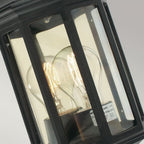 M8-2-MINI-BLACK Malaga Mini 1 Light Outdoor Wall Lantern Black