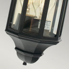 M8-2-MINI-BLACK Malaga Mini 1 Light Outdoor Wall Lantern Black