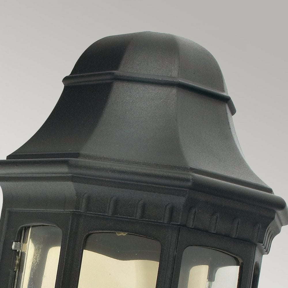 M8-BLACK Malaga 1 Light Outdoor Wall Lantern Black