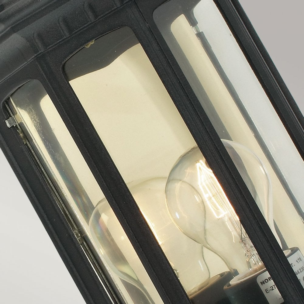 M8-BLACK Malaga 1 Light Outdoor Wall Lantern Black
