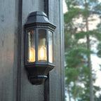 M8-BLACK Malaga 1 Light Outdoor Wall Lantern Black