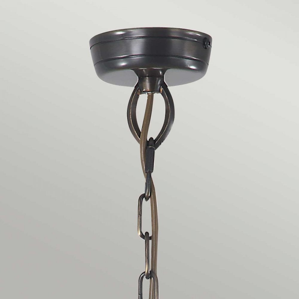 MANSION-HOUSE8-BR Mansion House 3 Light Outdoor Chain Lantern Aged Brass