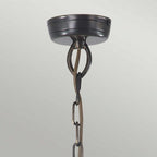 MANSION-HOUSE8-BR Mansion House 3 Light Outdoor Chain Lantern Aged Brass