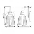 QN-ADDISON1-BATH Addison 1 Light Bathroom Wall Light Polished Chrome