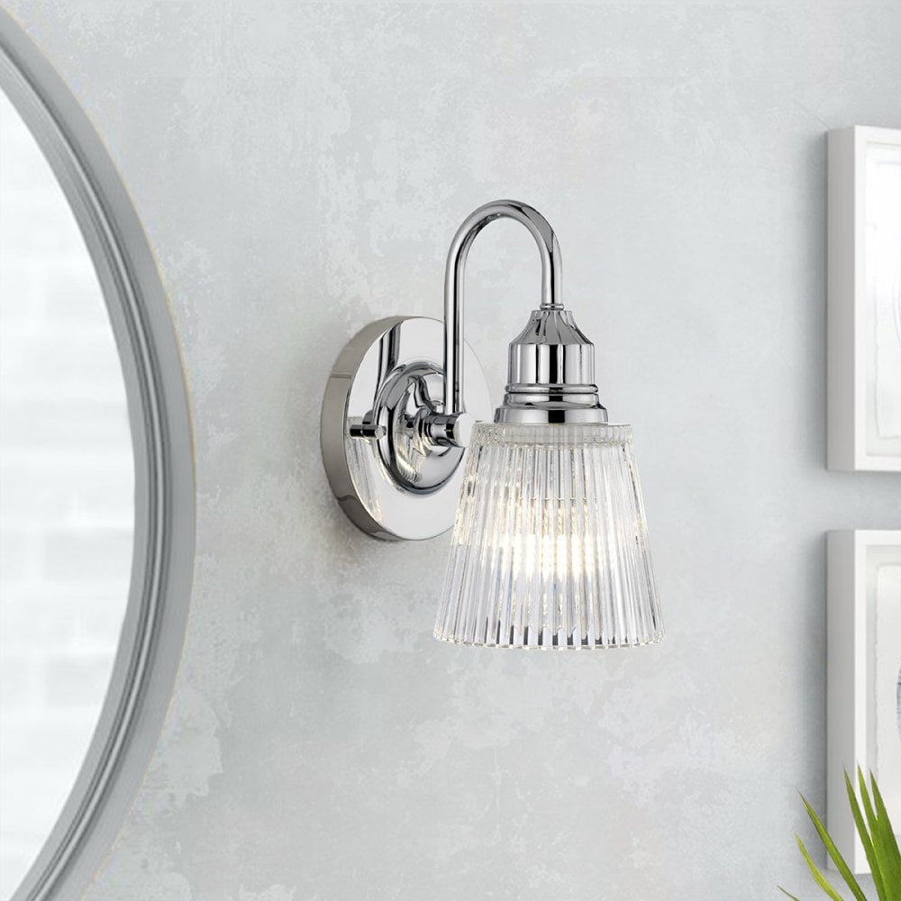 QN-ADDISON1-BATH Addison 1 Light Bathroom Wall Light Polished Chrome