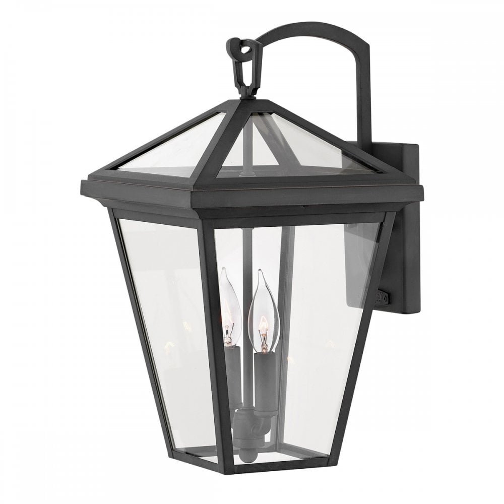 QN-ALFORD-PLACE2-M-MB Alford Place 2 Light Outdoor Medium Wall Lantern Museum Black