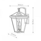 QN-ALFORD-PLACE2-M-MB Alford Place 2 Light Outdoor Medium Wall Lantern Museum Black
