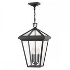QN-ALFORD-PLACE8-L-MB Alford Place 3 Light Outdoor Large Chain Lantern Museum Black