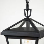 QN-ALFORD-PLACE8-S-MB Alford Place 1 Light Outdoor Small Chain Lantern Museum Black