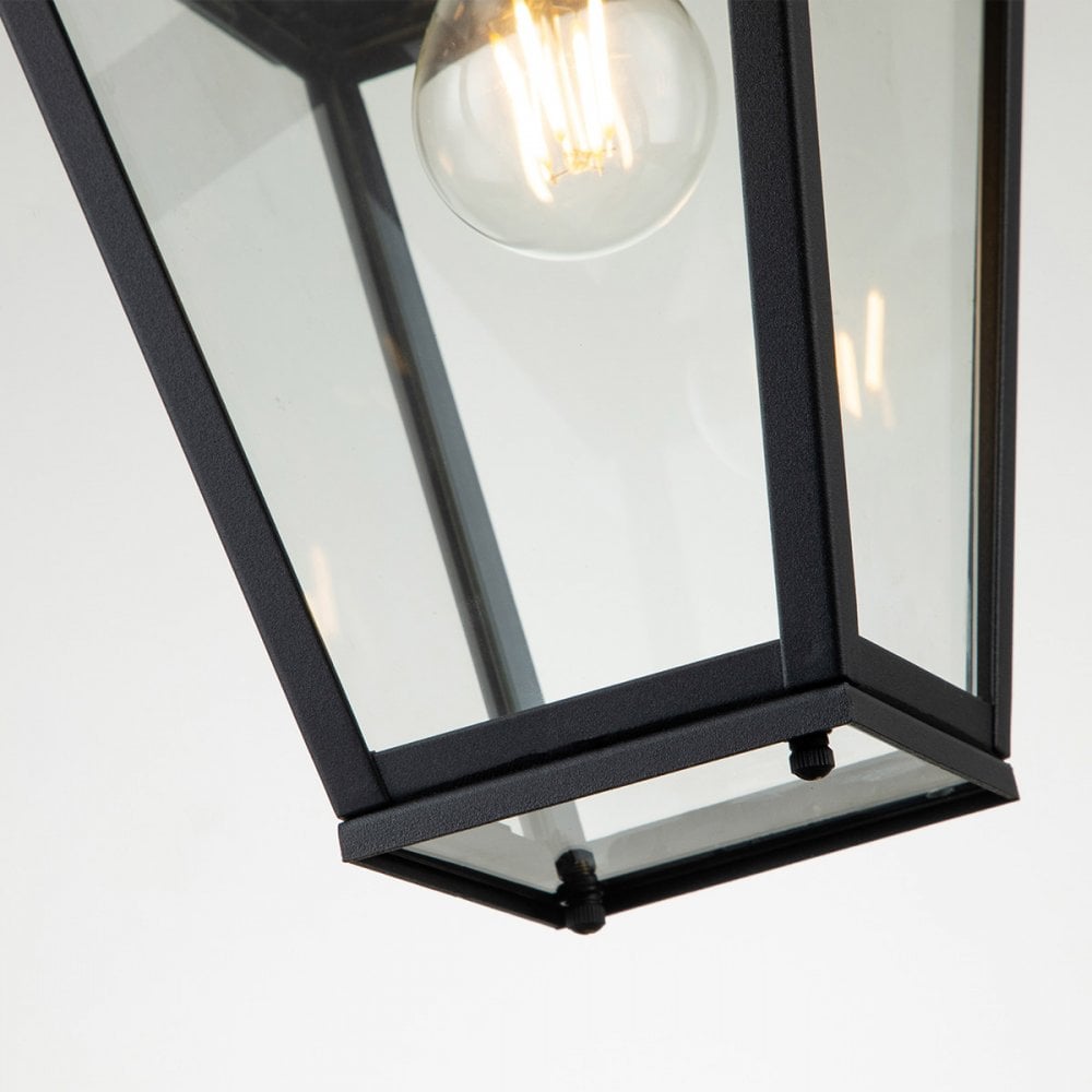 QN-ALFORD-PLACE8-S-MB Alford Place 1 Light Outdoor Small Chain Lantern Museum Black