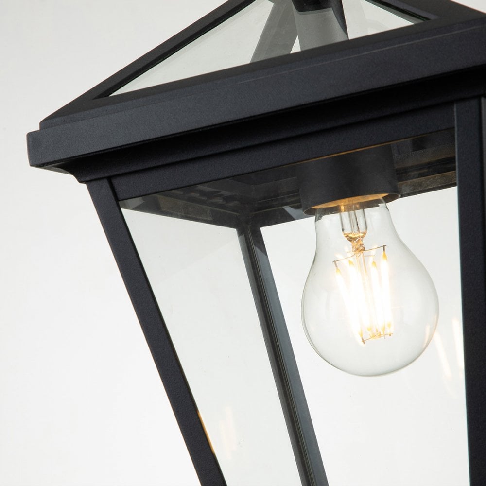 QN-ALFORD-PLACE8-S-MB Alford Place 1 Light Outdoor Small Chain Lantern Museum Black