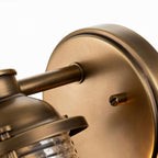 QN-ASHLANDBAY1-NBR-BATH Ashland Bay 1 Light Bathroom Wall Light Natural Brass (S)
