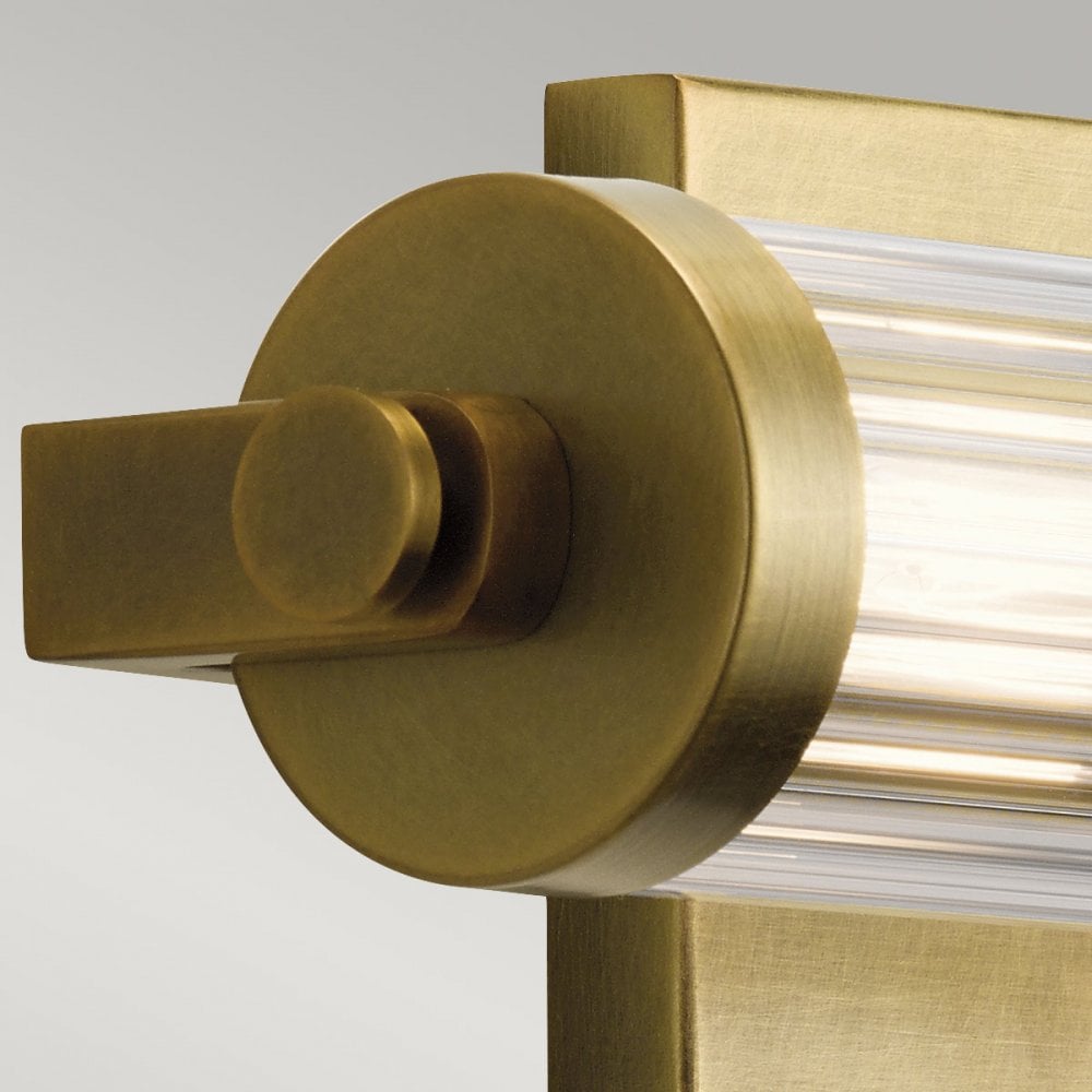 QN-AZORES2-NBR Azores 2 Light Bathroom Wall Light Natural Brass