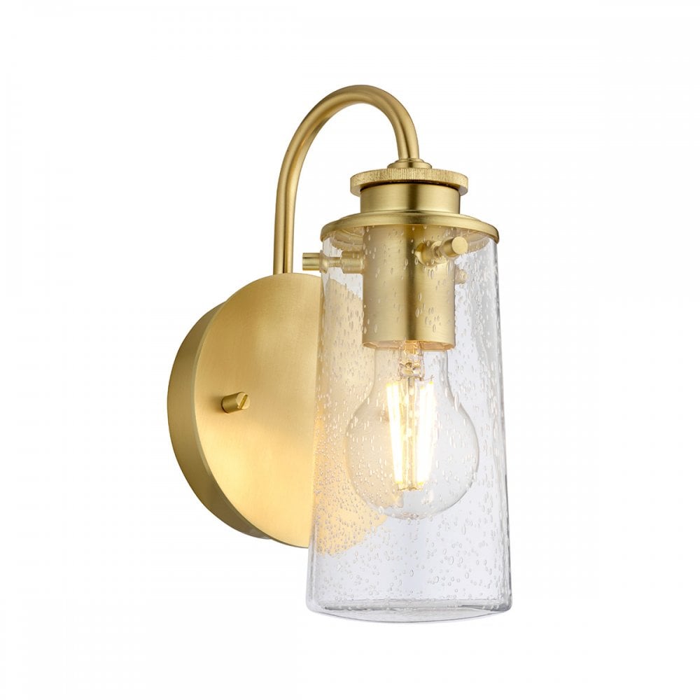 QN-BRAELYN1-BB Braelyn 1 Light Bathroom Wall Light Brushed Brass