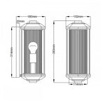 QN-CASTELLE-M-BZ Castelle 1 Light Outdoor Medium Wall Lantern Bronze
