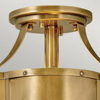 QN-CHANCE-SF-S-HB Chance 2 Light Ceiling Semi-Flush Heritage Brass