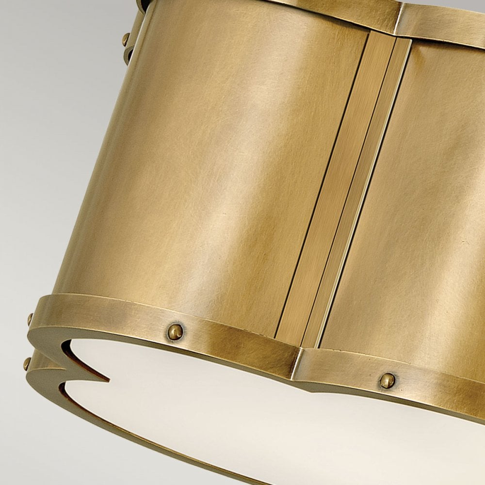 QN-CHANCE-SF-S-HB Chance 2 Light Ceiling Semi-Flush Heritage Brass