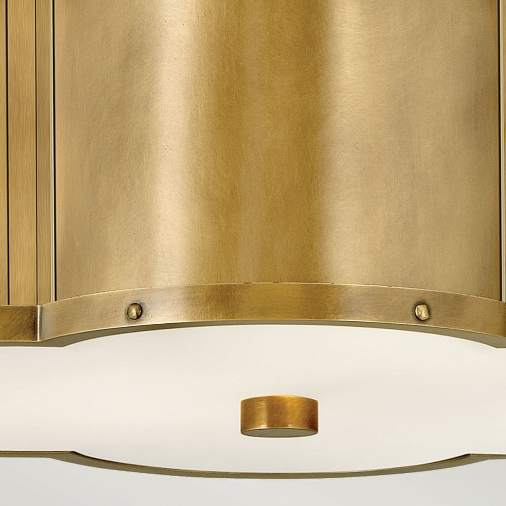 QN-CHANCE-SF-S-HB Chance 2 Light Ceiling Semi-Flush Heritage Brass
