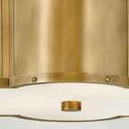 QN-CHANCE-SF-S-HB Chance 2 Light Ceiling Semi-Flush Heritage Brass