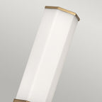QN-FACET-LED1-HB-BATH Facet 1 Light LED Bathroom Wall Light Heritage Brass