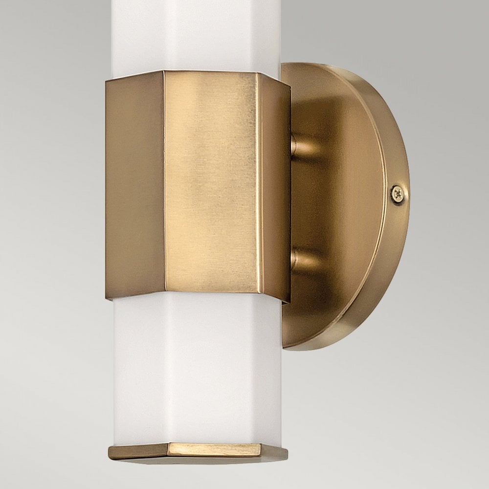 QN-FACET-LED1-HB-BATH Facet 1 Light LED Bathroom Wall Light Heritage Brass