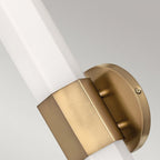 QN-FACET-LED1-HB-BATH Facet 1 Light LED Bathroom Wall Light Heritage Brass
