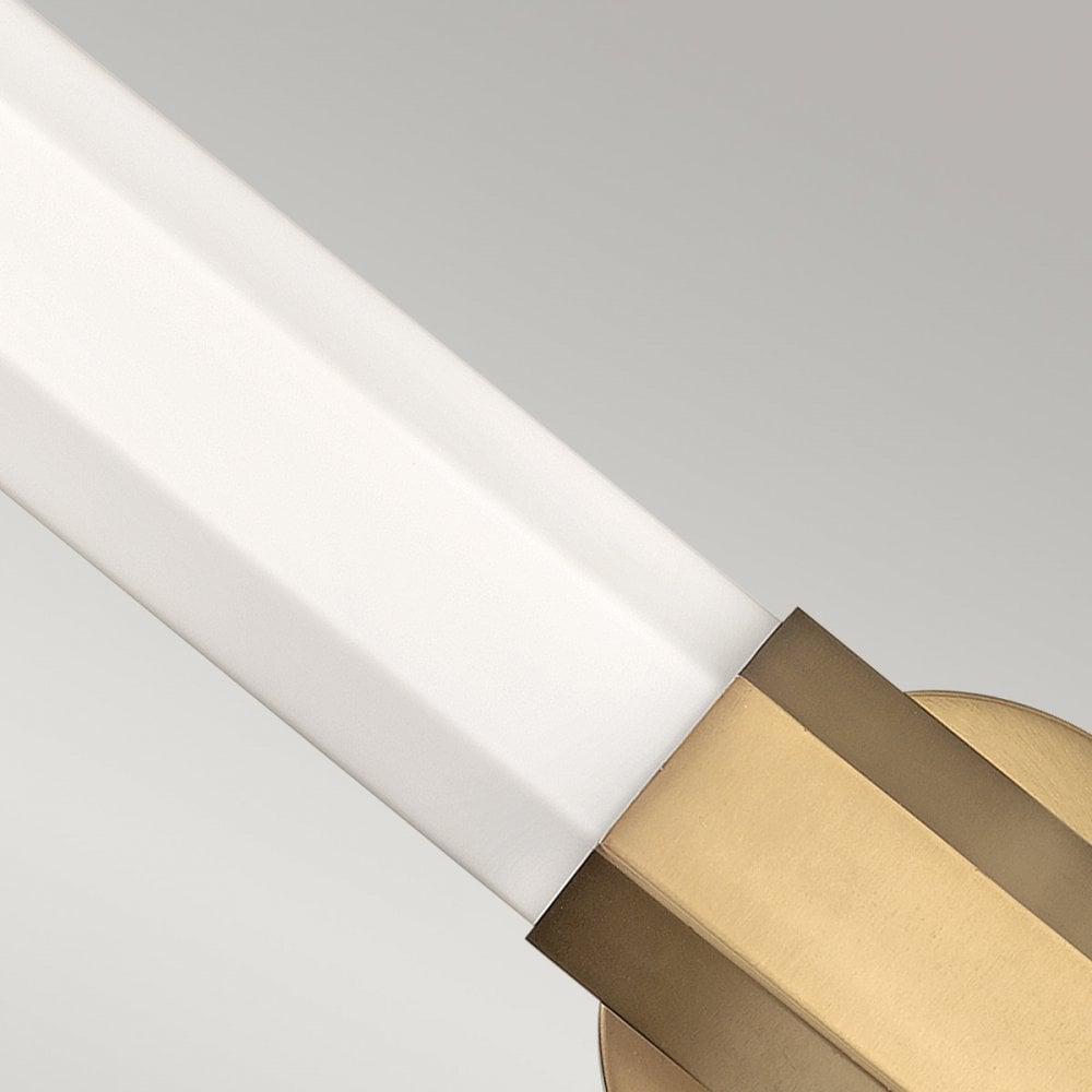 QN-FACET-LED2-HB-BATH Facet 2 Light LED Bathroom Wall Light Heritage Brass