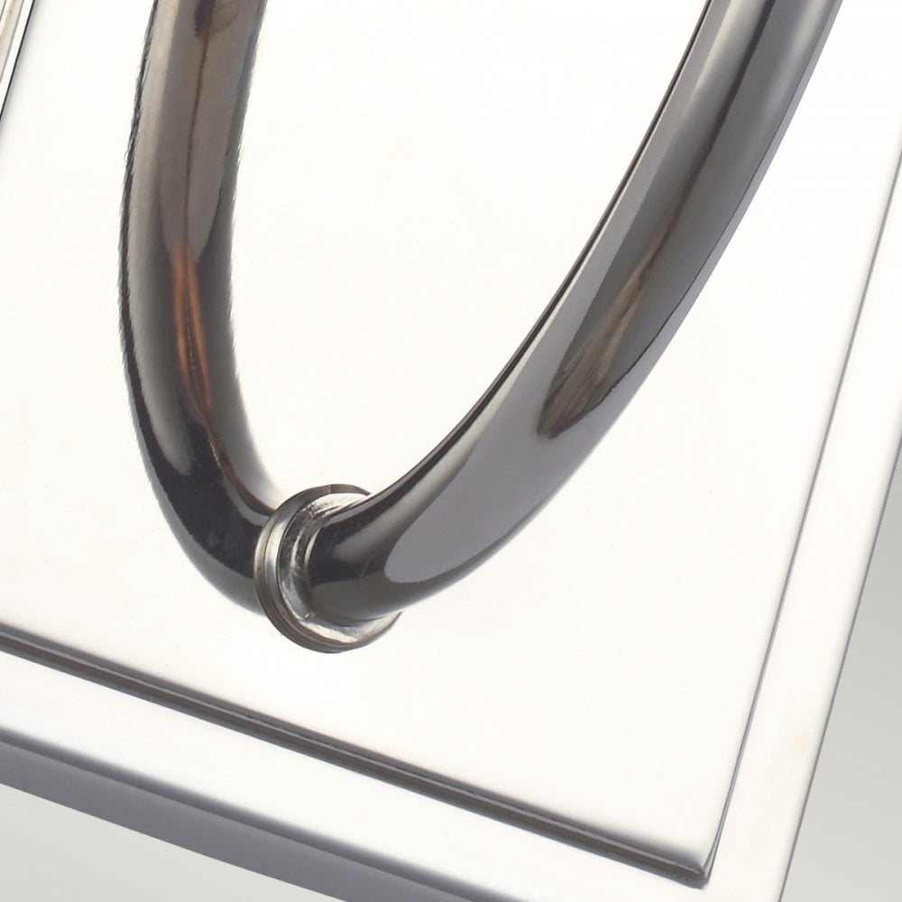 QN-FELIXSTOWE1 Felixstowe 1 Light Bathroom Wall Light Polished Chrome, White Parchment Shade