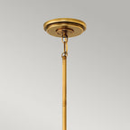 QN-FLETCHER-P-M-AZ Fletcher 2 Light Pendant Aged Zinc & Heritage Brass