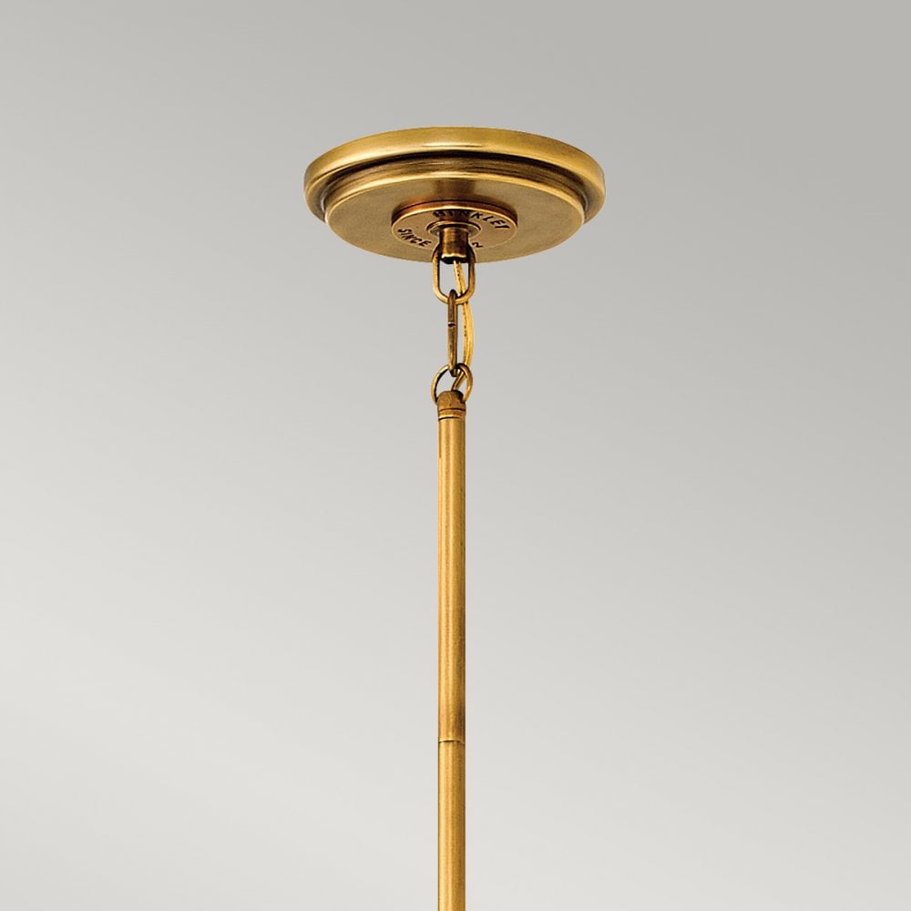 QN-FLETCHER-P-M-AZ Fletcher 2 Light Pendant Aged Zinc & Heritage Brass