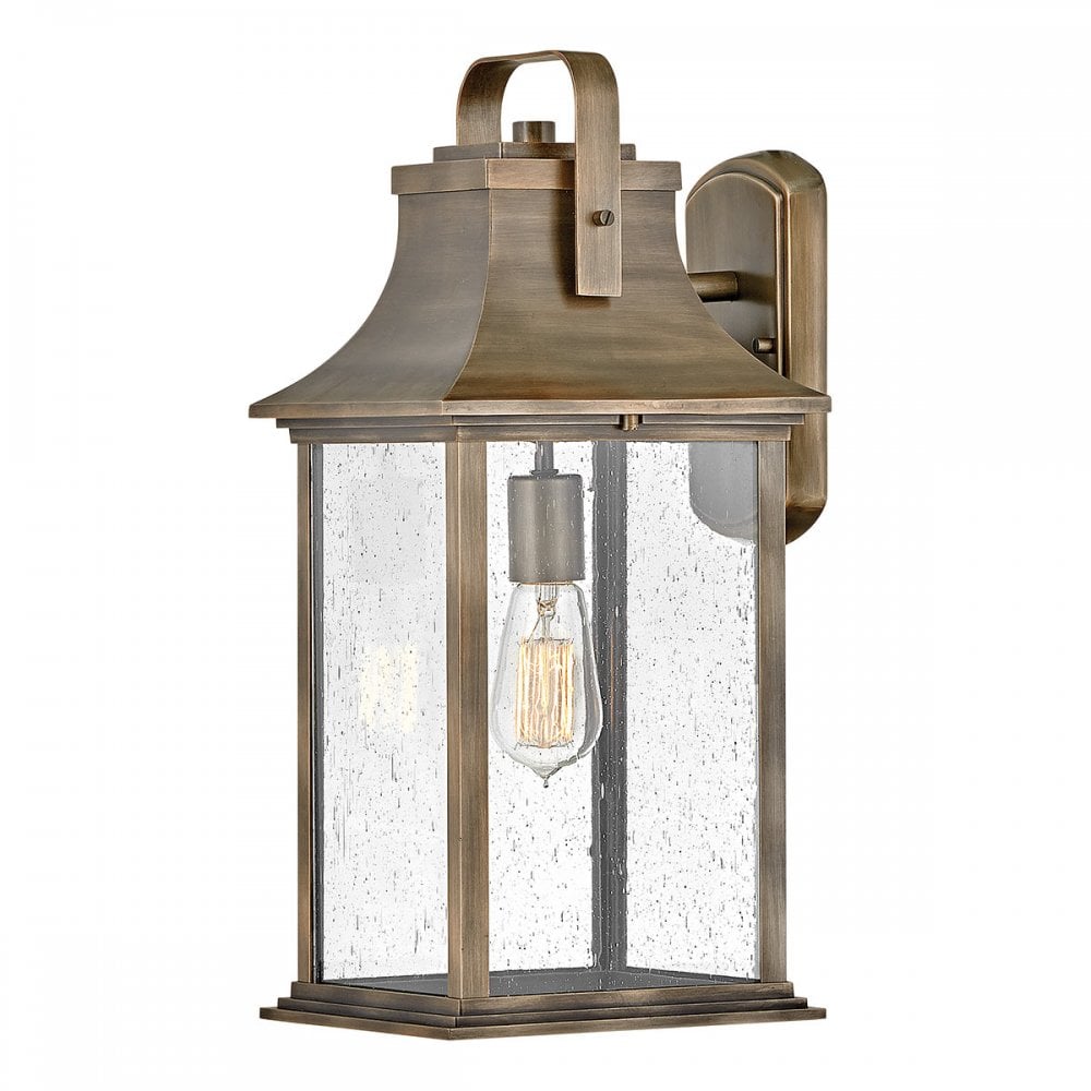 QN-GRANT-L-BU Grant 1 Light Outdoor Large Wall Lantern Burnished Bronze