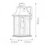 QN-GRANT-L-BU Grant 1 Light Outdoor Large Wall Lantern Burnished Bronze