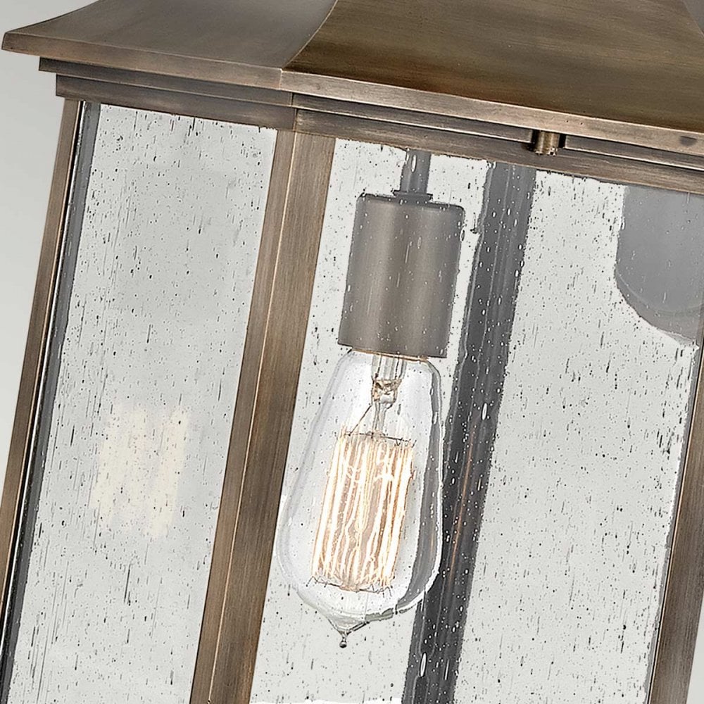 QN-GRANT-L-BU Grant 1 Light Outdoor Large Wall Lantern Burnished Bronze