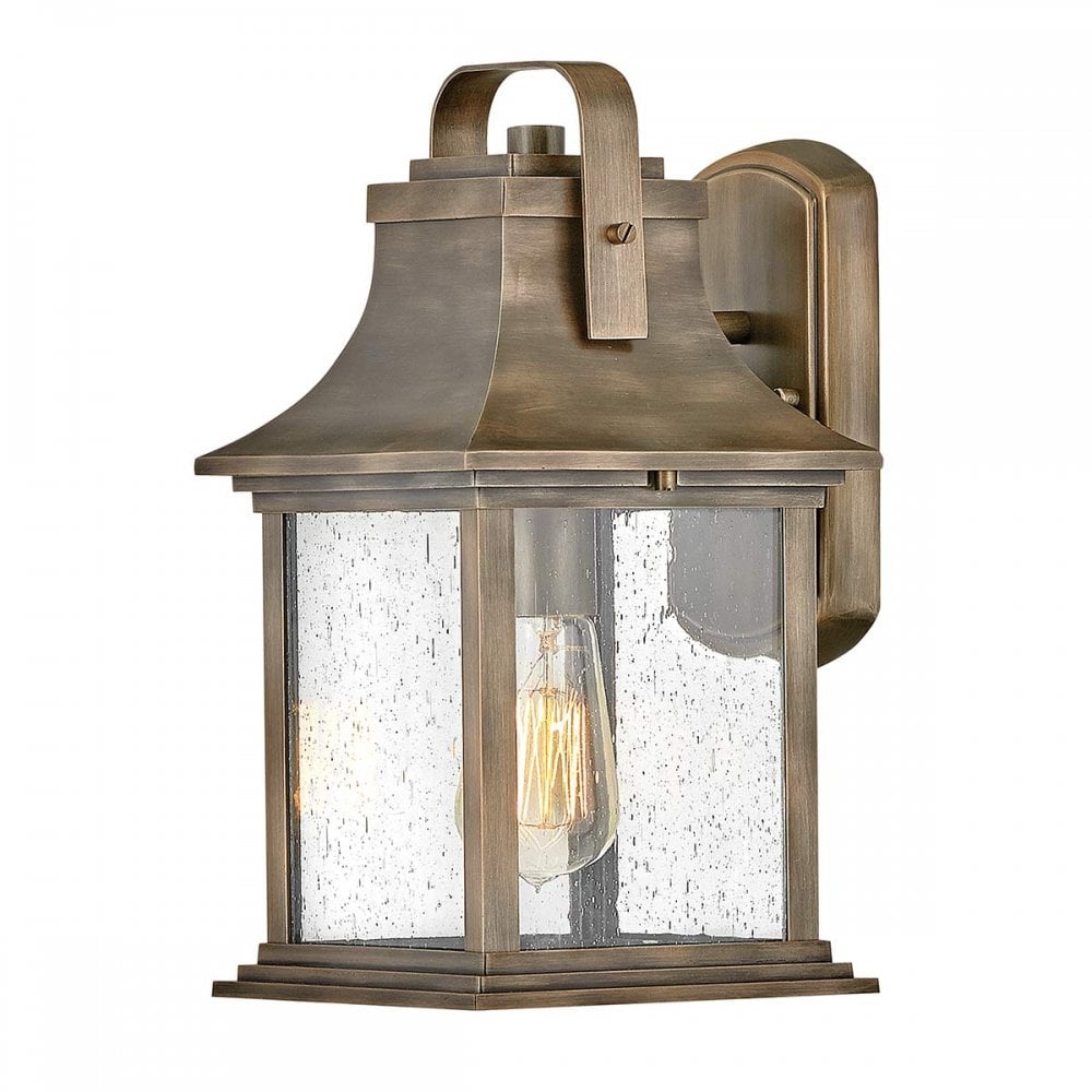 QN-GRANT-S-BU Grant 1 Light Outdoor Small Wall Lantern Burnished Bronze