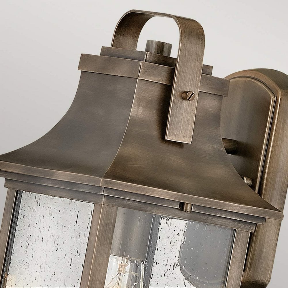 QN-GRANT-S-BU Grant 1 Light Outdoor Small Wall Lantern Burnished Bronze